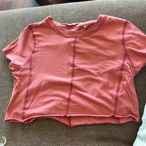 Pink PacSun cropped shirt
